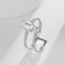 The Emerald Cut Twist Ring - SparkLab Gems