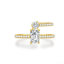 The Emerald Cut Twist Ring - SparkLab Gems
