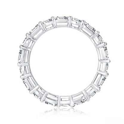 The Emerald & Round Alternating Ring - SparkLab Gems