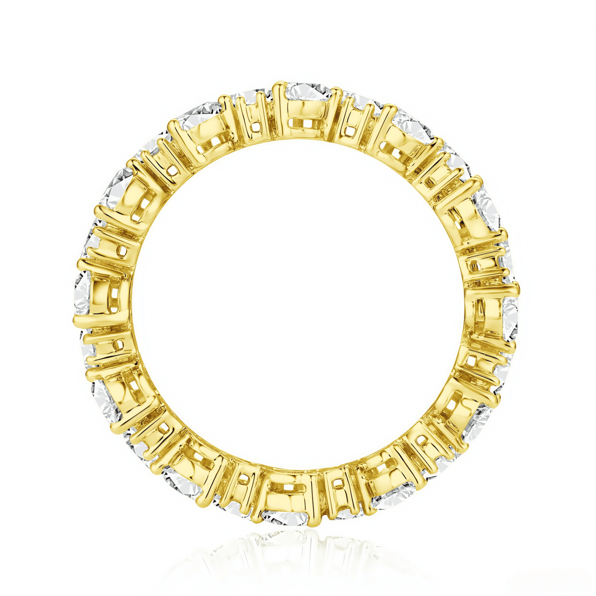 The Emerald & Round Alternating Ring - SparkLab Gems