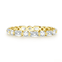 The Emerald & Round Alternating Ring - SparkLab Gems