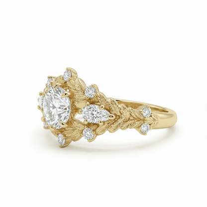 The Enchanted Garden Diamond Ring - SparkLab Gems