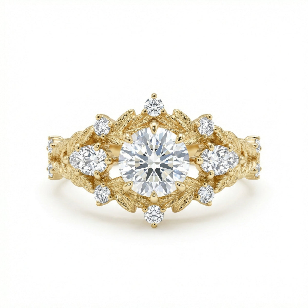The Enchanted Garden Diamond Ring - SparkLab Gems