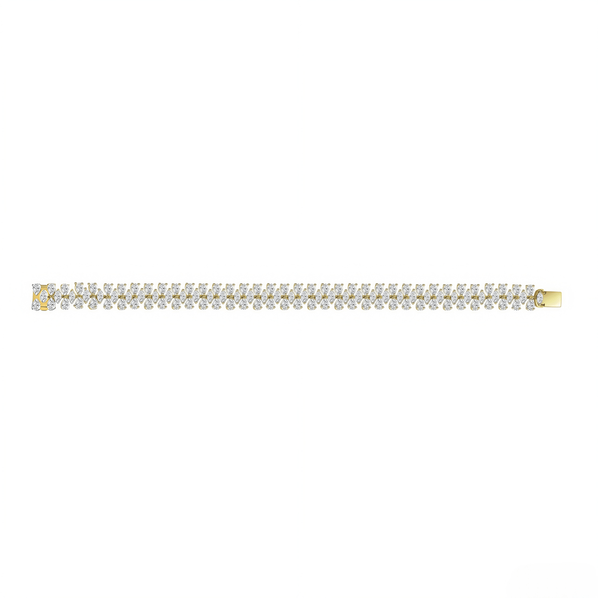 The Golden Laurel Diamond Bracelet - SparkLab Gems