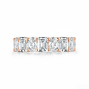 The Harmony - Oval and Emerald Cut Mixed Eternity Band - SparkLab Gems