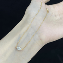 The Marquise Solitaire Chain Bracelet - SparkLab Gems
