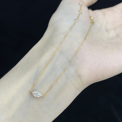 The Marquise Solitaire Chain Bracelet - SparkLab Gems