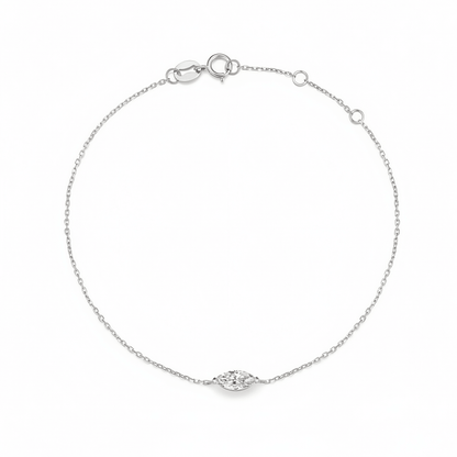 The Marquise Solitaire Chain Bracelet - SparkLab Gems