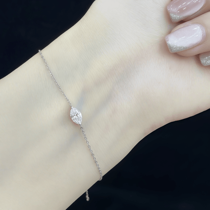 The Marquise Solitaire Chain Bracelet - SparkLab Gems