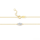 The Marquise Solitaire Chain Bracelet - SparkLab Gems