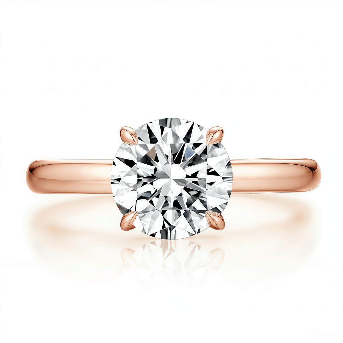 The Minimalist 4 - Prong Ring - SparkLab Gems