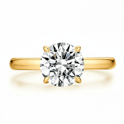 The Minimalist 4 - Prong Ring - SparkLab Gems