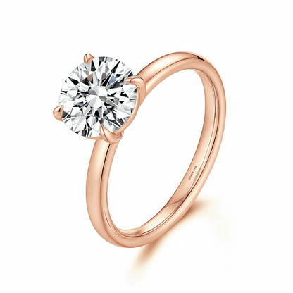 The Minimalist 4 - Prong Ring - SparkLab Gems