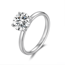 The Minimalist 4 - Prong Ring - SparkLab Gems