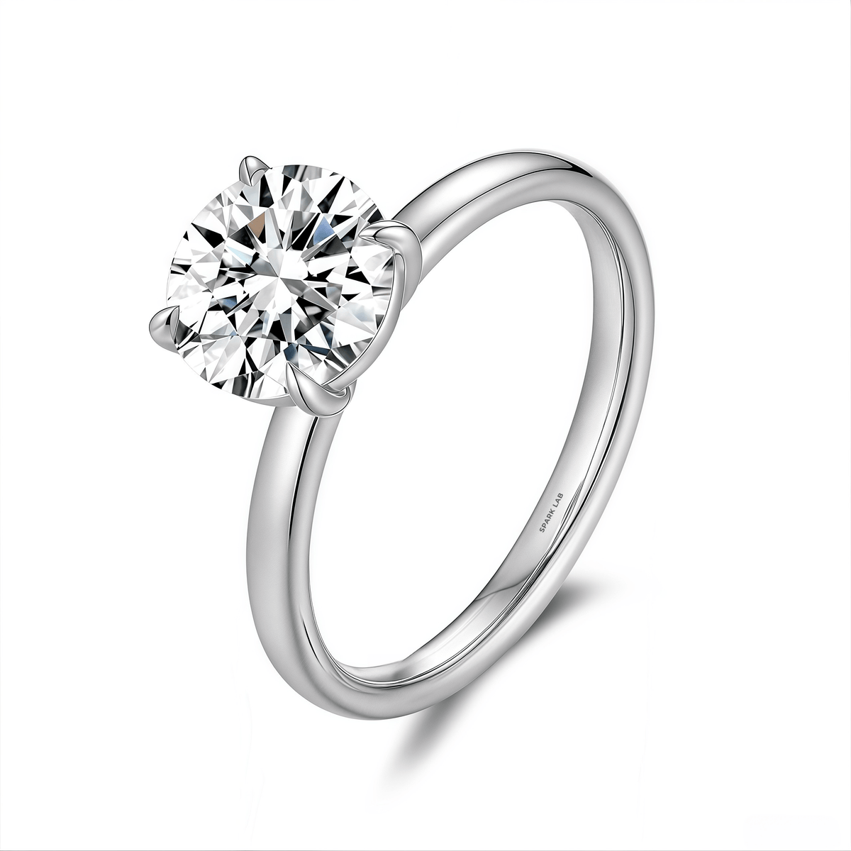 The Minimalist 4 - Prong Ring - SparkLab Gems