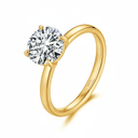 The Minimalist 4 - Prong Ring - SparkLab Gems
