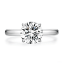 The Minimalist 4 - Prong Ring - SparkLab Gems