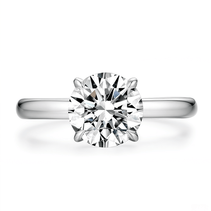 The Minimalist 4 - Prong Ring - SparkLab Gems