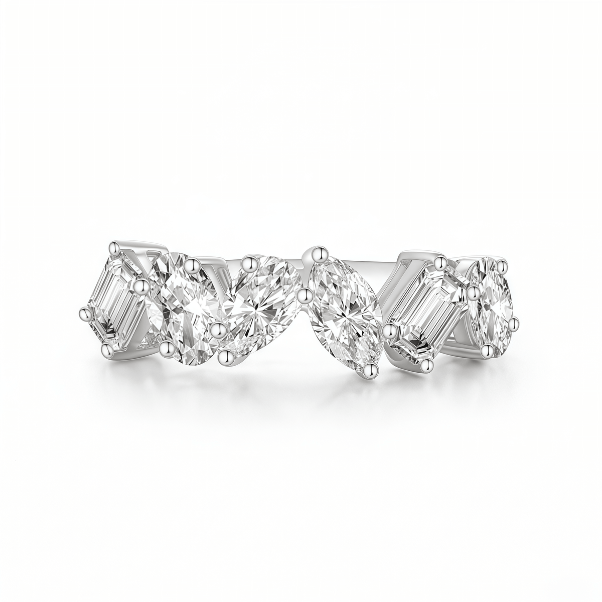 The Mixed Fancy Cut Ring - SparkLab Gems