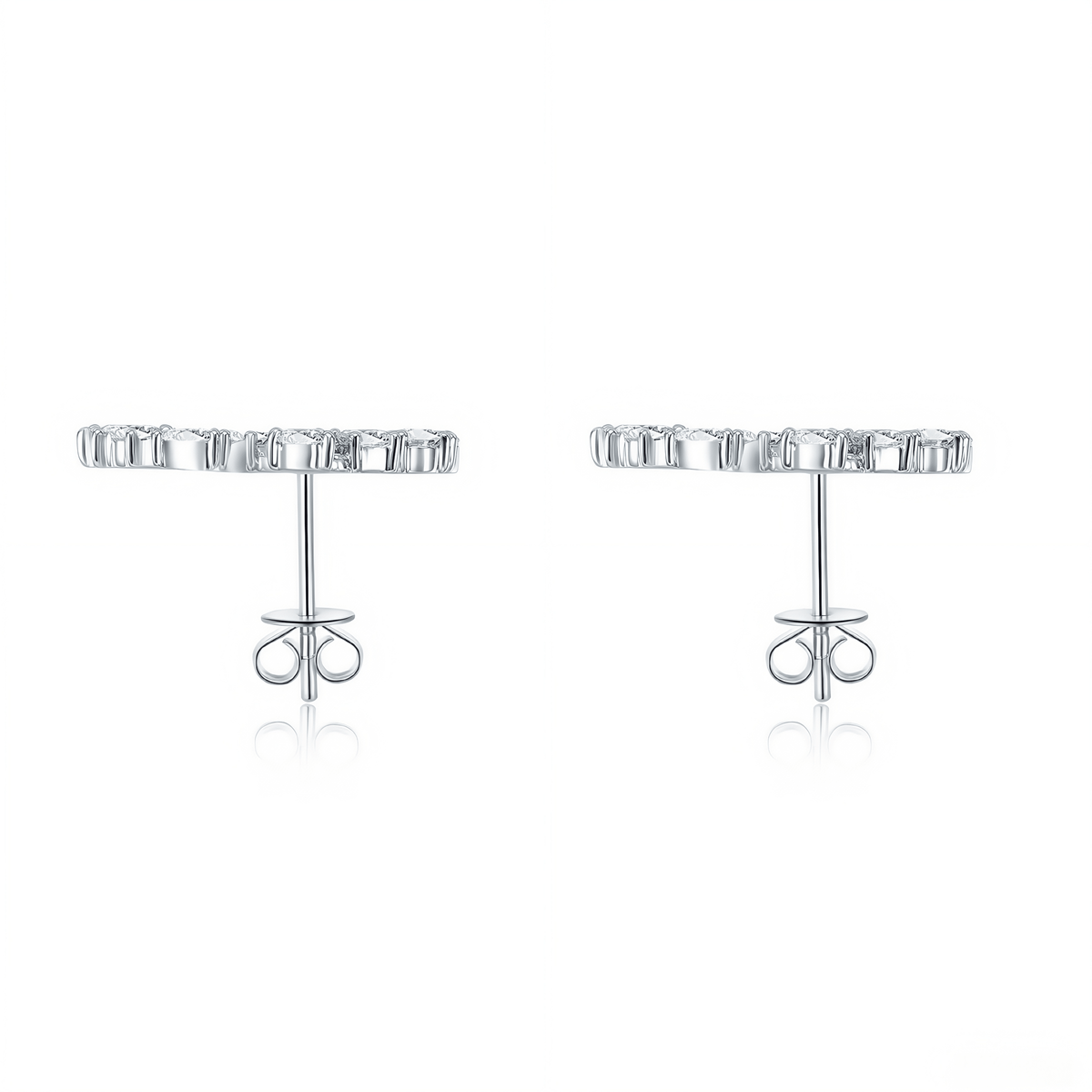 The Mixed - Shape Diamond Open Hoops - SparkLab Gems