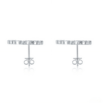 The Mixed - Shape Diamond Open Hoops - SparkLab Gems