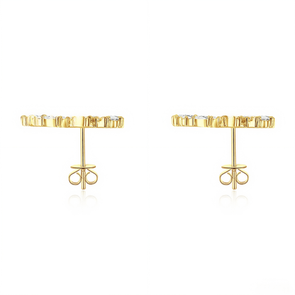 The Mixed - Shape Diamond Open Hoops - SparkLab Gems