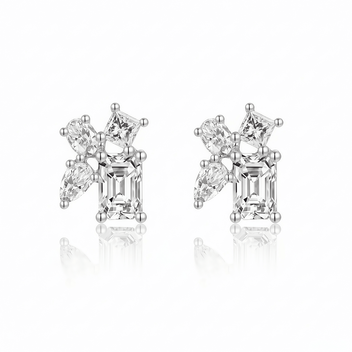 The Mixed - Shape Mosaic Earrings - SparkLab Gems