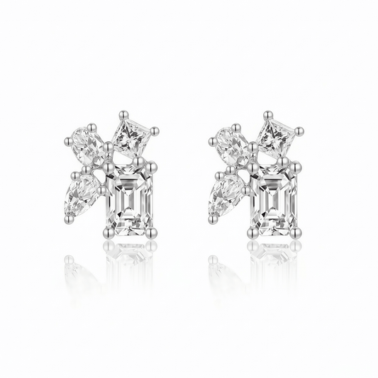 The Mixed - Shape Mosaic Earrings - SparkLab Gems