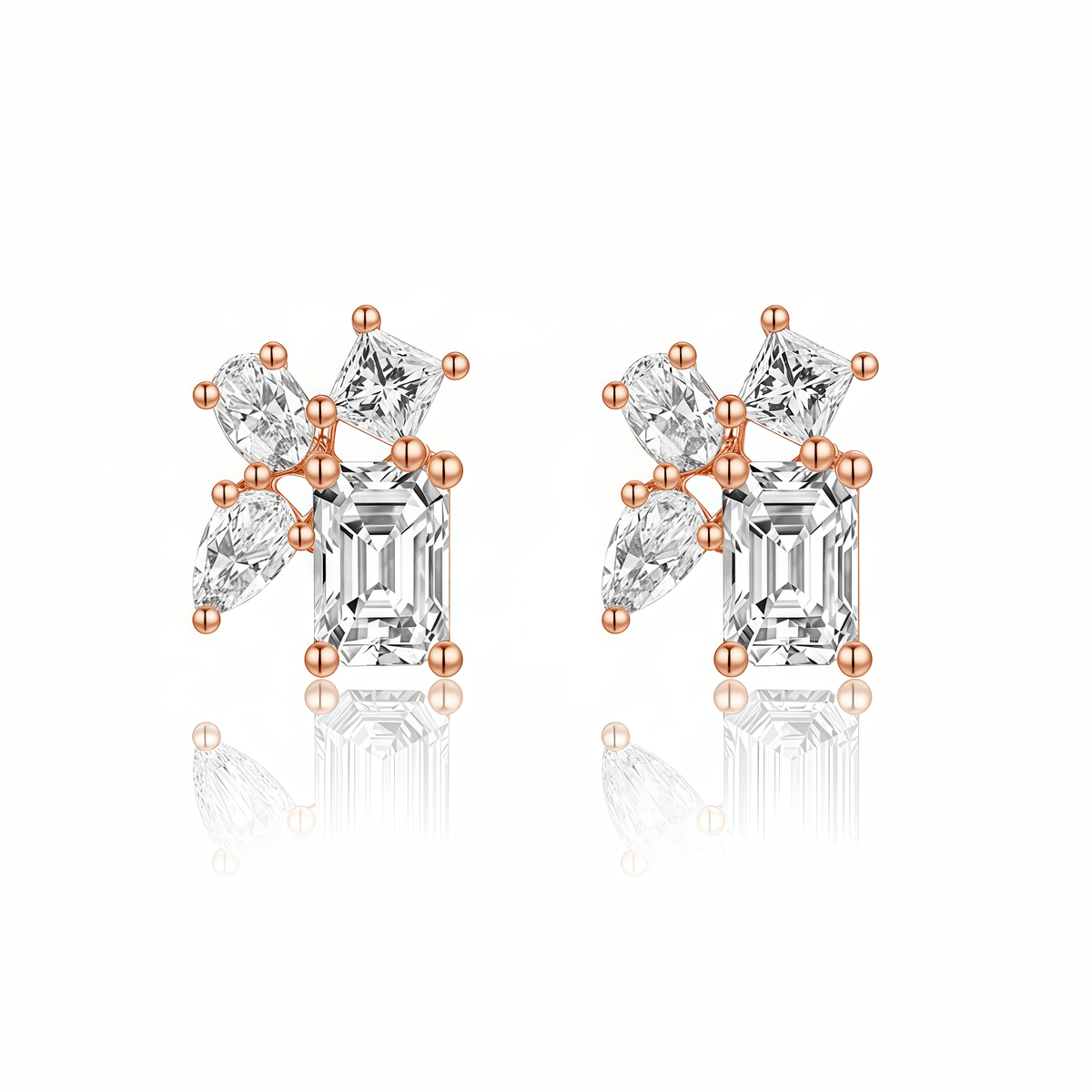 The Mixed - Shape Mosaic Earrings - SparkLab Gems