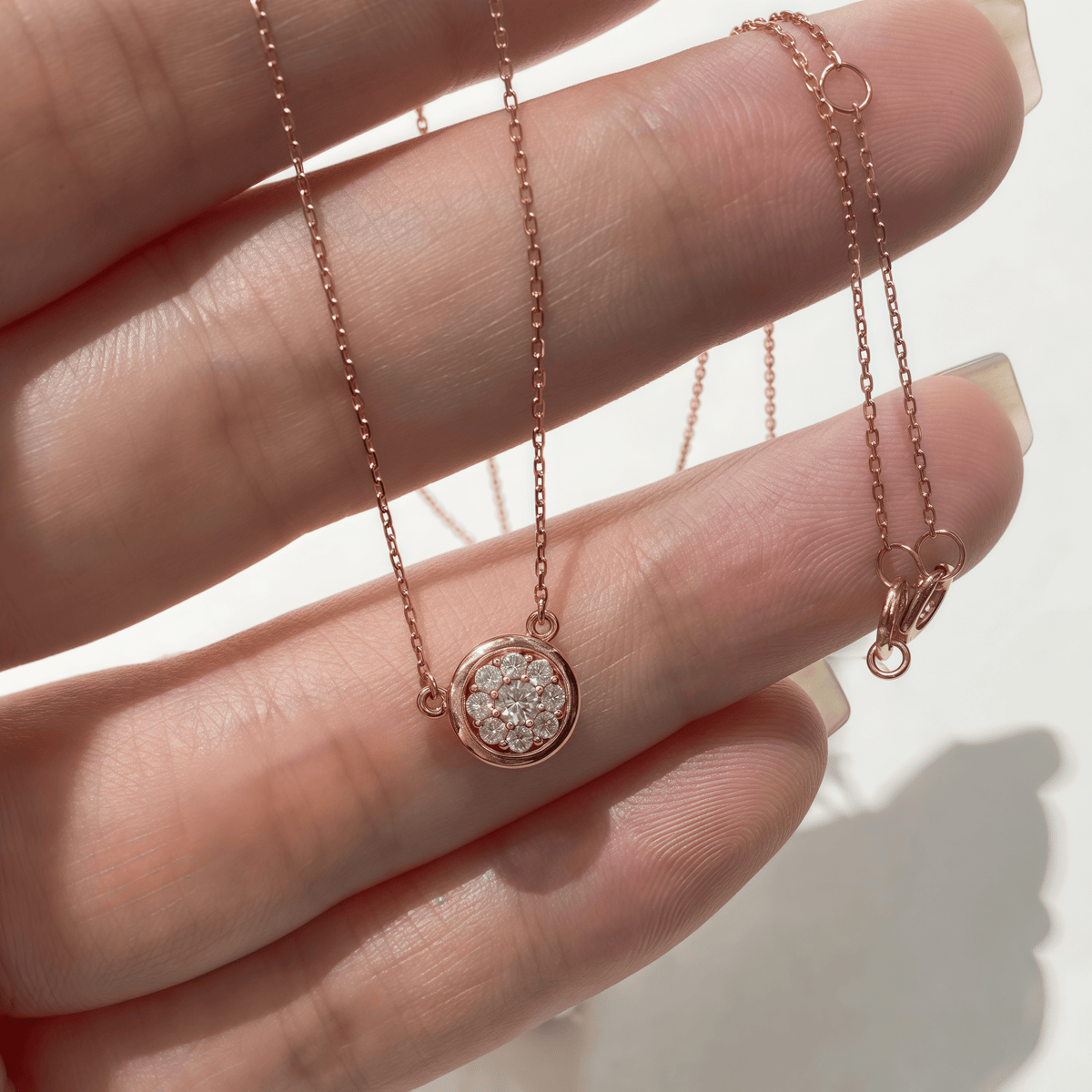 The Modern Bezel Cluster Necklace - SparkLab Gems