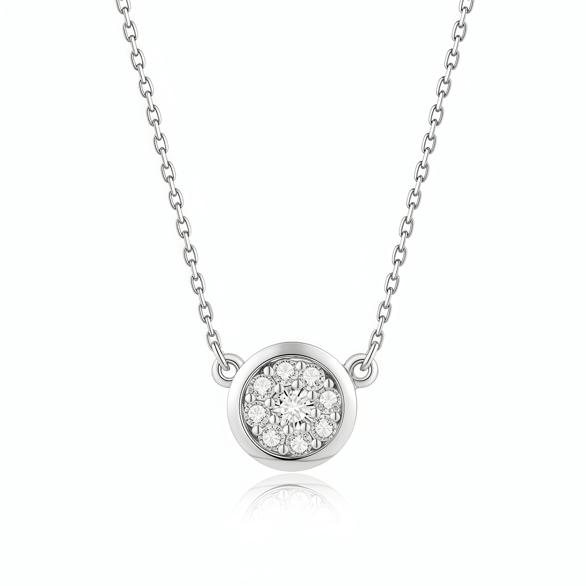 The Modern Bezel Cluster Necklace - SparkLab Gems
