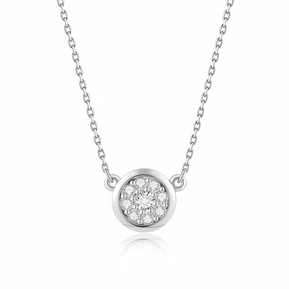 The Modern Bezel Cluster Necklace - SparkLab Gems
