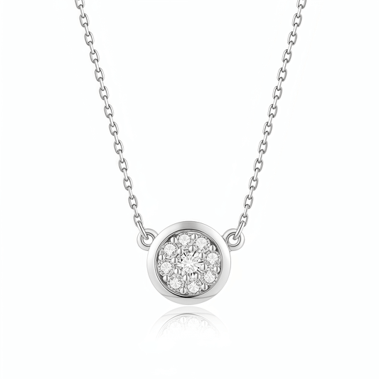 The Modern Bezel Cluster Necklace - SparkLab Gems
