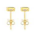 The Modern Bezel Emerald Studs - SparkLab Gems