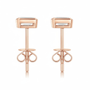 The Modern Bezel Emerald Studs - SparkLab Gems
