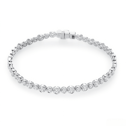 The Modern Bezel Tennis Bracelet - SparkLab Gems