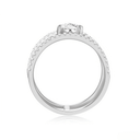The Modern Double - Band Pear Ring - SparkLab Gems