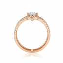 The Modern Double - Band Pear Ring - SparkLab Gems
