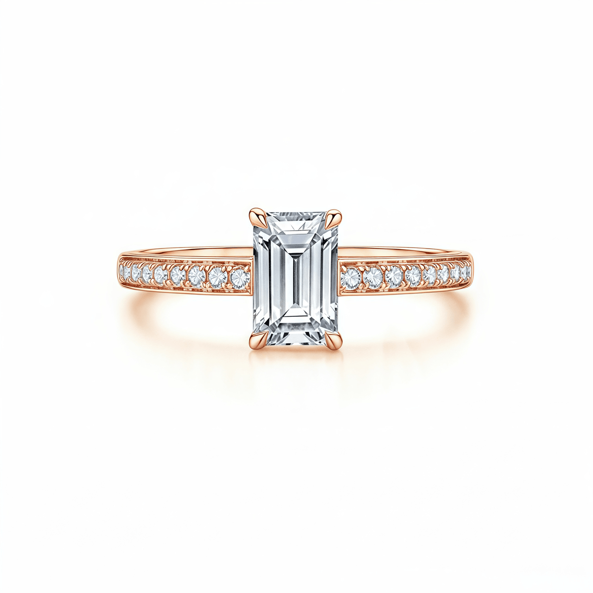 The Modern Emerald Channel Ring - SparkLab Gems
