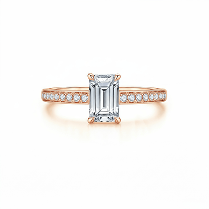 The Modern Emerald Channel Ring - SparkLab Gems