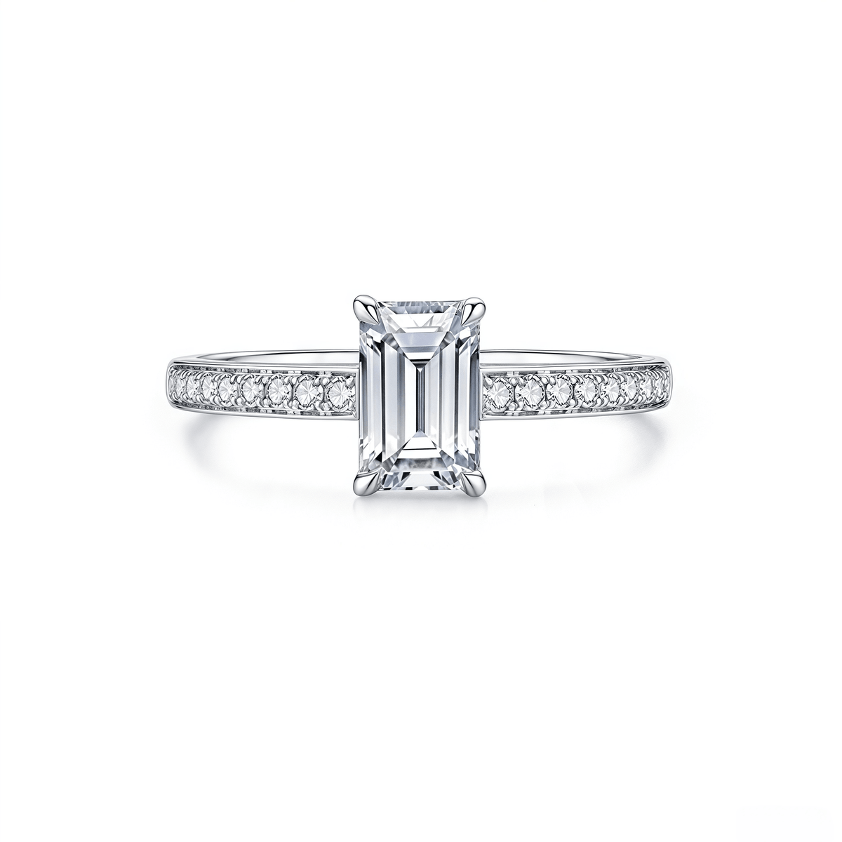 The Modern Emerald Channel Ring - SparkLab Gems