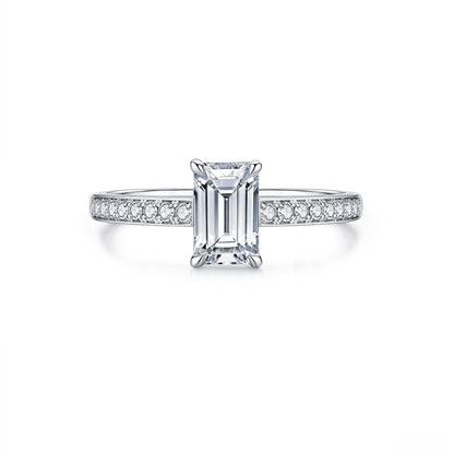 The Modern Emerald Channel Ring - SparkLab Gems