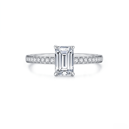 The Modern Emerald Channel Ring - SparkLab Gems