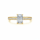 The Modern Emerald Channel Ring - SparkLab Gems