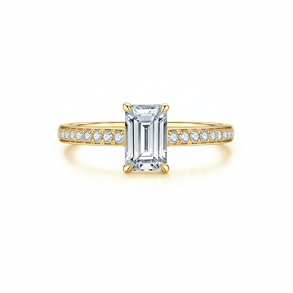 The Modern Emerald Channel Ring - SparkLab Gems