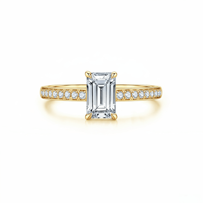 The Modern Emerald Channel Ring - SparkLab Gems