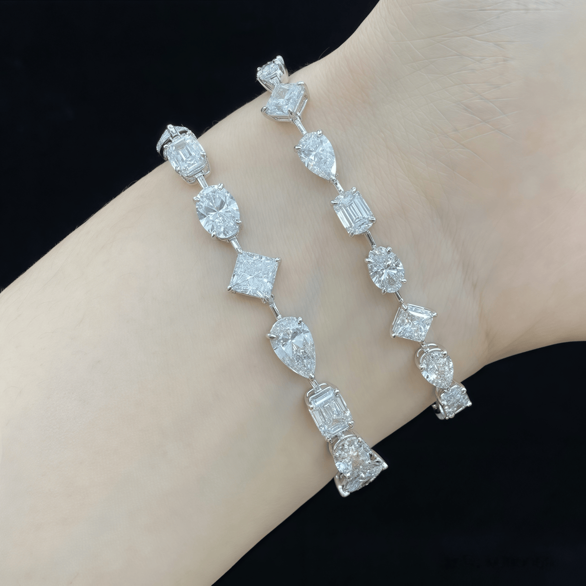 The Multi - Fancy Diamond Bracelet - SparkLab Gems