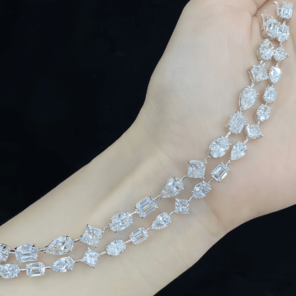 The Multi - Fancy Diamond Bracelet - SparkLab Gems