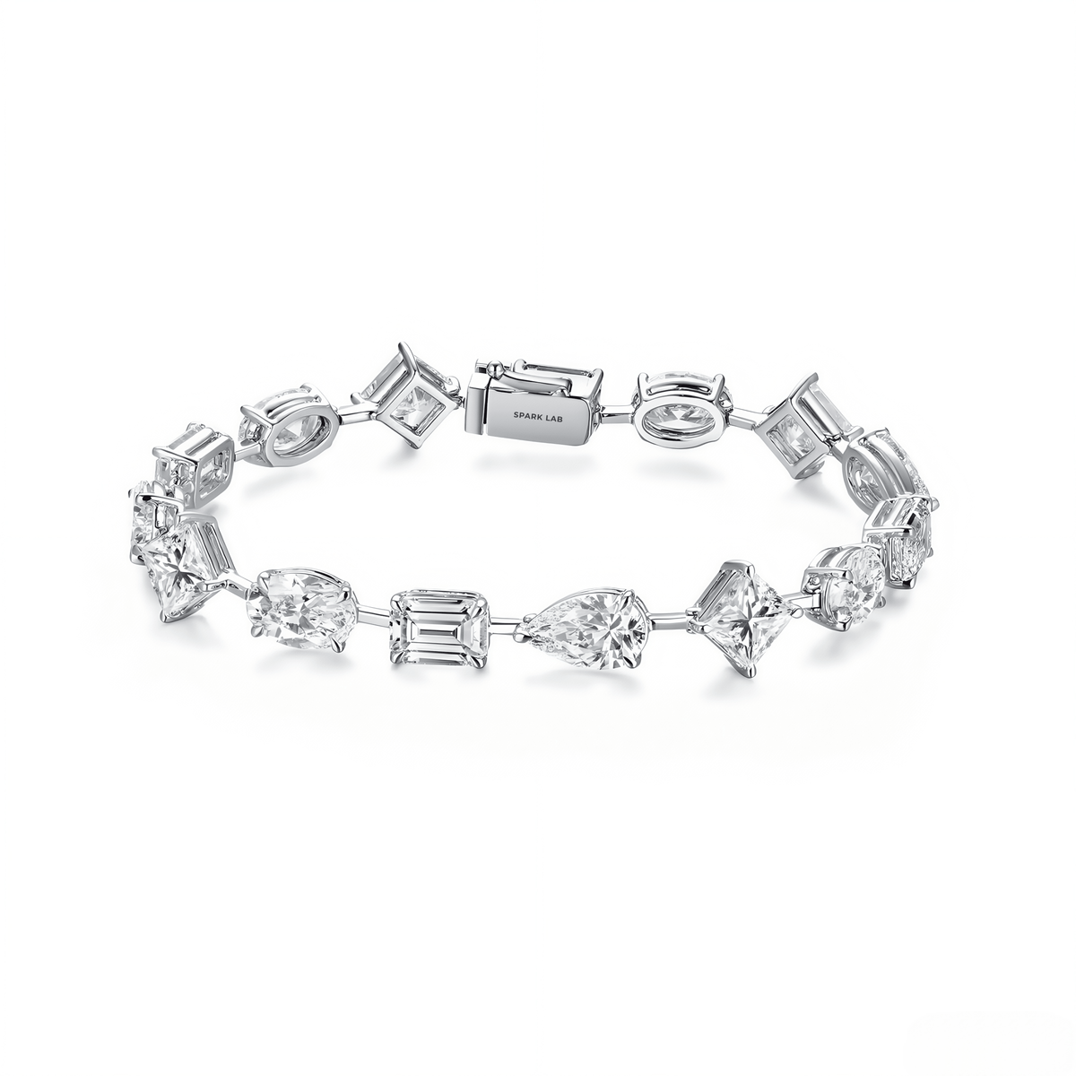 The Multi - Fancy Diamond Bracelet - SparkLab Gems