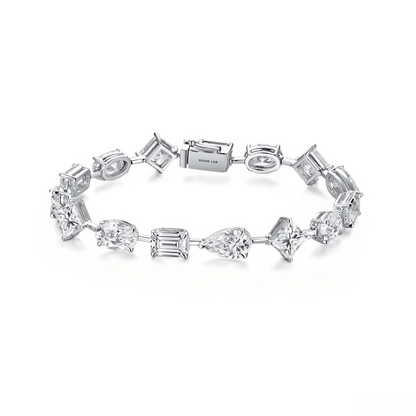 The Multi - Fancy Diamond Bracelet - SparkLab Gems